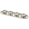 image:imageDeco 79 Stainless Steel Metal Decorative Candelabra 4 Candle Candlestick Holder with Attached Tray Candlestand 26 x 8 x 2 SilverSilver