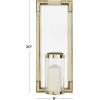 image:imageDeco 79 Stainless Steel Metal Geometric Pillar Wall Sconce with Mirror Backing 9 x 6 x 20 SilverGold