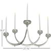 image:imageDeco 79 Stainless Steel Solid Candelabra 28 x 5 x 15 Silver