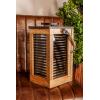 image:imageDeco 79 Traditional Louvered Design Candle Lantern 9 W x 15 H Black Brown