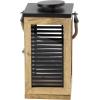 image:imageDeco 79 Traditional Louvered Design Candle Lantern 9 W x 15 H Black Brown