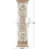 image:imageDeco 79 Wood Scroll Pillar 2 Plate Wall Sconce 10 x 6 x 29 BrownBrown