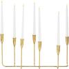image:imageCosmoLiving by Cosmopolitan Metal Slim 7 Candle Candelabra 21 x 7 x 10 GoldGold