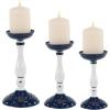 image:imageDeco 79 Coastal Asymmetrical Candle Holders 5 W x 1175 H Blue White