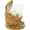image:imageDeco 79 Glass Bird Feather Pillar Candle Holder 5 x 5 x 8 Gold