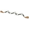image:imageDeco 79 Marble Decorative Candle Holder Garland Candle Stand with Brown Tassel and Black Beads Candlestick Holder 50 x 2 x 2 White