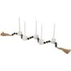 image:imageDeco 79 Marble Decorative Candle Holder Garland Candle Stand with Brown Tassel and Black Beads Candlestick Holder 52 x 2 x 2 White