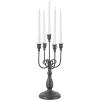 image:imageDeco 79 Metal Decorative Candelabra Antique Style Candlestick Holder Candlestand 6 x 6 x 17 BlackBlack
