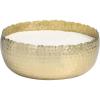 image:imageDeco 79 Metal Decorative Candle English Garden Scented Wide Hammered 90 oz 4 Wick Aromatherapy Candle with White Wax Wax Aromatherapy Candle 10 x 10 x 4 Gold