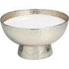 image:imageDeco 79 Metal Decorative Candle Jasmine Scented Wide Hammered 70 oz 4 Wick Aromatherapy Candle with White Wax Wax Aromatherapy Candle 10 x 10 x 6 SilverWhite