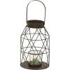 image:imageDeco 79 Metal Glass Lantern 7 W 15 H42571 7 W15 H