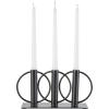 image:imageDeco 79 Metal Overlapping Circular Ring Candelabra 11 x 3 x 5 BlackBlack