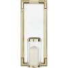 image:imageDeco 79 Stainless Steel Metal Geometric Pillar Wall Sconce with Mirror Backing 9 x 6 x 20 SilverGold