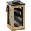 image:imageDeco 79 Traditional Louvered Design Candle Lantern 9 W x 15 H Black Brown
