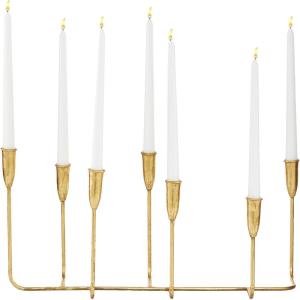 image:imageCosmoLiving by Cosmopolitan Metal Slim 7 Candle Candelabra 21 x 7 x 10 GoldGold
