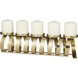 image:imageCosmoLiving by Cosmopolitan Stainless Steel Metal Decorative Candle Holder Candle Stand Candlestick Holder 20 x 5 x 5 Gold20 x 5 x 5