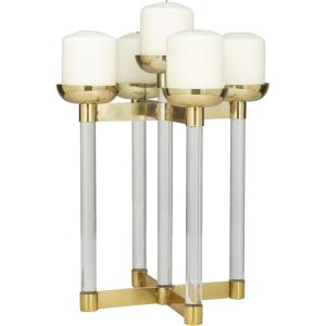 image:imageCosmoLiving by Cosmopolitan Stainless Steel Metal Decorative Candle Holder Candle Stand Candlestick Holder 20 x 5 x 5 GoldSMALL SIZE