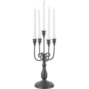 image:imageDeco 79 Metal Decorative Candelabra Antique Style Candlestick Holder Candlestand 6 x 6 x 17 BlackBlack