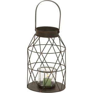 image:imageDeco 79 Metal Glass Lantern 7 W 15 H42571 7 W15 H