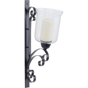 image:imageDeco 79 Metal Single Candle Wall Sconce 7 x 12 x 24 Black