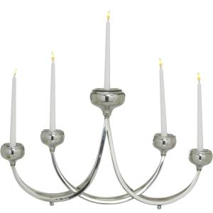 image:imageDeco 79 Stainless Steel Solid Candelabra 28 x 5 x 15 Silver