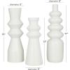image:imageDeco 79 Ceramic Decorative Vase Ribbed Centerpiece Vases with Handles Set of 2 Flower Vases for Home Decoration 7W 12H RedWhite