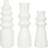 image:imageDeco 79 Ceramic Decorative Vase Ribbed Centerpiece Vases with Handles Set of 2 Flower Vases for Home Decoration 7W 12H RedWhite