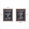 image:imageDeco 79 Linen Laundry Sign Wall Decor Set of 2 12W 16H Black