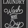 image:imageDeco 79 Linen Laundry Sign Wall Decor Set of 2 12W 16H Black