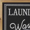 image:imageDeco 79 Linen Laundry Sign Wall Decor Set of 2 12W 16H Black