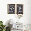 image:imageDeco 79 Linen Laundry Sign Wall Decor Set of 2 12W 16H Black