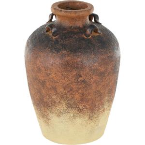 image:imageDeco 79 Magnesium Oxide Decorative Vase Textured Ombre Antique Amphora Centerpiece Vase Flower Vase for Home Decoration 14 x 14 x 20 CopperCopper