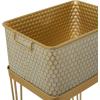 image:imageCosmoLiving by Cosmopolitan Metal Indoor Outdoor Planter Small Planter Pot Set of 3 Planters 8 6 5W GrayGold