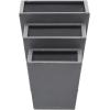 image:imageCosmoLiving by Cosmopolitan Metal Indoor Outdoor Planter Small Planter Pot Set of 3 Planters 8 6 5W GrayGray
