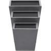 image:imageCosmoLiving by Cosmopolitan Metal Indoor Outdoor Planter Small Planter Pot Set of 3 Planters 8 6 5W GrayGray