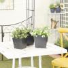 image:imageCosmoLiving by Cosmopolitan Metal Indoor Outdoor Planter Small Planter Pot Set of 3 Planters 8 6 5W GrayGray