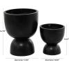 image:imageDeco 79 Magnesium Oxide Indoor Outdoor Planter Small Planter Pot Set of 2 Planters 15 9H BlackBlack