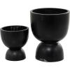 image:imageDeco 79 Magnesium Oxide Indoor Outdoor Planter Small Planter Pot Set of 2 Planters 15 9H BlackBlack