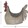image:imageDeco 79 Metal Rooster Indoor Outdoor Planter Large Planter Pot Planter 12 x 8 x 16 Gray