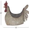 image:imageDeco 79 Metal Rooster Indoor Outdoor Planter Large Planter Pot Planter 12 x 8 x 16 Gray