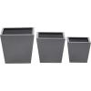 image:imageCosmoLiving by Cosmopolitan Metal Indoor Outdoor Planter Small Planter Pot Set of 3 Planters 8 6 5W GrayGray