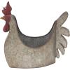 image:imageDeco 79 Metal Rooster Indoor Outdoor Planter Large Planter Pot Planter 12 x 8 x 16 Gray
