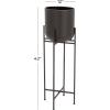 image:imageDeco 79 Metal Indoor Outdoor Planter Tall Large Planter Pot with Removable Stand Planter 12 x 12 x 36 BlackPlanter 12 x 12 x 42