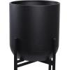 image:imageDeco 79 Metal Indoor Outdoor Planter Tall Large Planter Pot with Removable Stand Planter 12 x 12 x 36 BlackPlanter 12 x 12 x 42