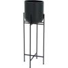 image:imageDeco 79 Metal Indoor Outdoor Planter Tall Large Planter Pot with Removable Stand Planter 12 x 12 x 36 BlackPlanter 12 x 12 x 42