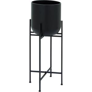 image:imageDeco 79 Metal Indoor Outdoor Planter Tall Large Planter Pot with Removable Stand Planter 12 x 12 x 36 BlackPlanter 12 x 12 x 36