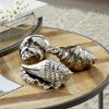 image:imageDeco 79 Ceramic Shell Decorative Sculpture Shell Home Decor Statues Set of 3 Accent Figurines 7 7 5W SilverSilver