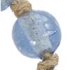 image:imageDeco 79 Glass Handmade Round Long Garland with Tassel with Knotted Brown Jute 87 x 3 x 1 Light Blue