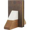 image:imageDeco 79 Mango Wood Geometric Decorative Bookends Arched 5 lbs Non Skid Bookends with White Marble Tops Set of 2 Office Bookends5 W 5 H Brown4W  5H