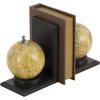 image:imageDeco 79 Wood World Map Decorative Bookends Globe Non Skid Bookends Set of 2 Office Bookends8H 6W Brown8 and 8 H